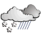 Neige intermittente ou pluie